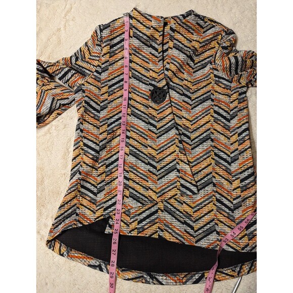 IC COLLECTION By Connie K Colorful Asymmetric Swing Jacket Women's Medium - Picture 8 of 10